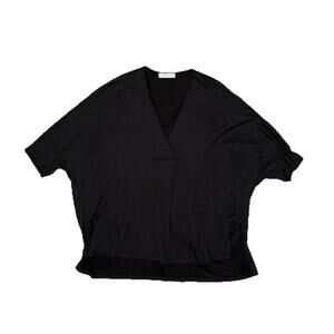 Celestino Greek Brand Womens Oversized Super-Soft Top S/M Black Shirt Modal